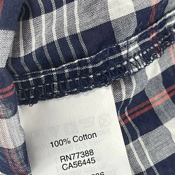 Madewell Courier Shirt Deklab Plaid Boxy Short Sleeve Button Down Womens XXS Top - Picture 7 of 7